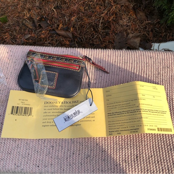 NWT - Dooney Bourke Florentine Small Coin Case in Navy - Picture 7 of 7